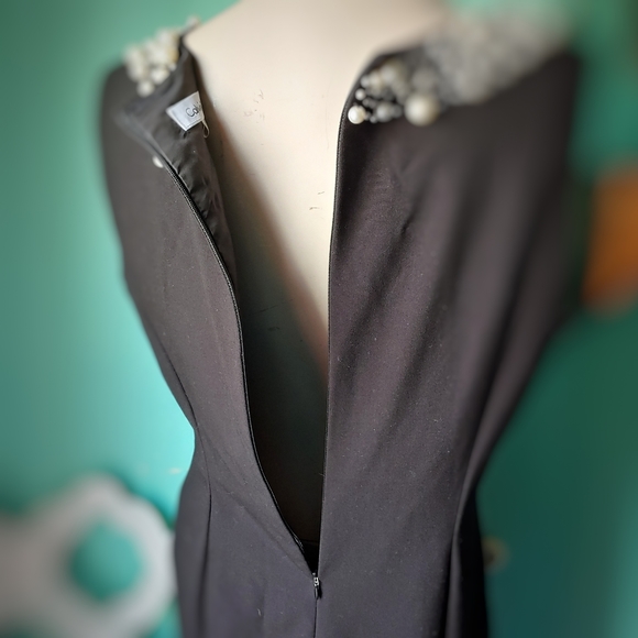 CK pleated zip up little black dress - Picture 5 of 8